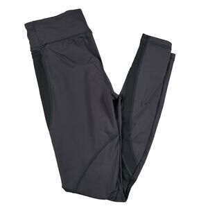 Girls Ivivva Leggings SZ 14 Athletic Gray Mesh Inset